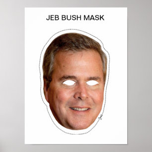Póster Máscara de Jeb Bush