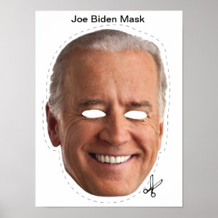 Póster Máscara de Joe Biden o Dia das Bruxas