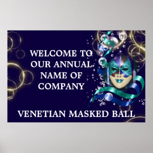 Poster Máscara de mascarada veneziana mascarada