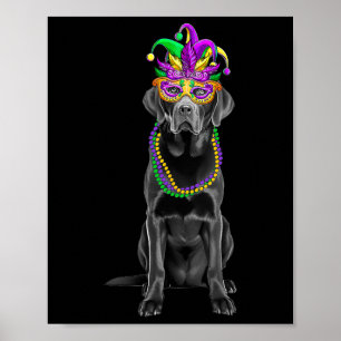 Poster Máscara de Miçangas de fantasias do Black Labrador