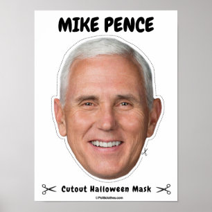 Poster Máscara de Mike Pence Halloween