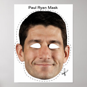 Póster Máscara de Paul Ryan o Dia das Bruxas