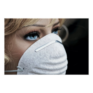 Póster Máscara de proteção contra vírus Corona