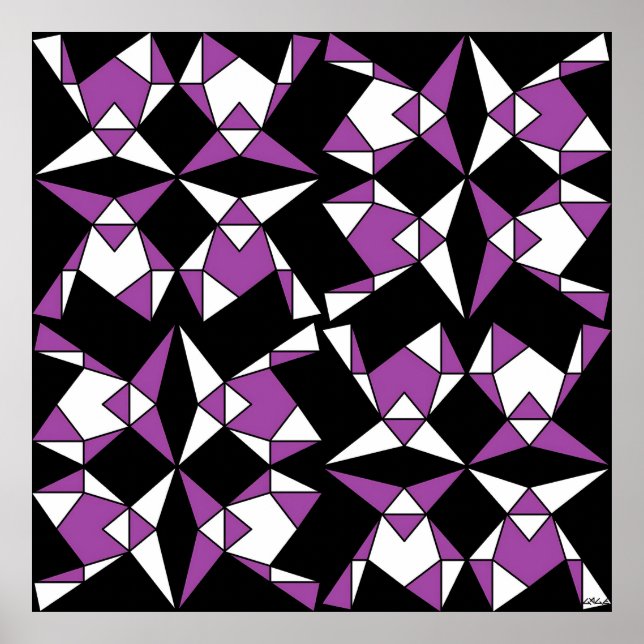 Poster Máscara de Triângulo Abstrato (Frente)