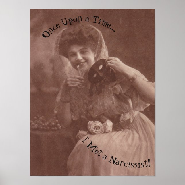 Poster Máscara Desmascarando um NPD Narc de Abuso Narcisi (Frente)