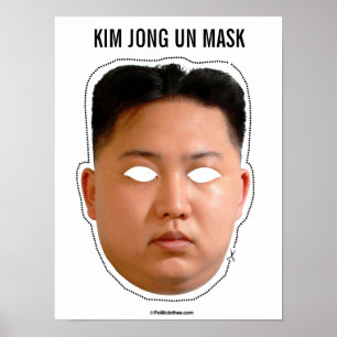 Póster Máscara do Un de Kim Jong