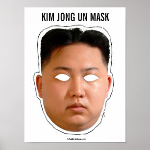 Póster Máscara do Un de Kim Jong