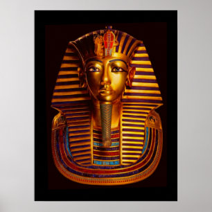 Poster Máscara Dourada do Rei Egípcio Tutankhamun