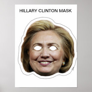 Poster Máscara Hillary Clinton