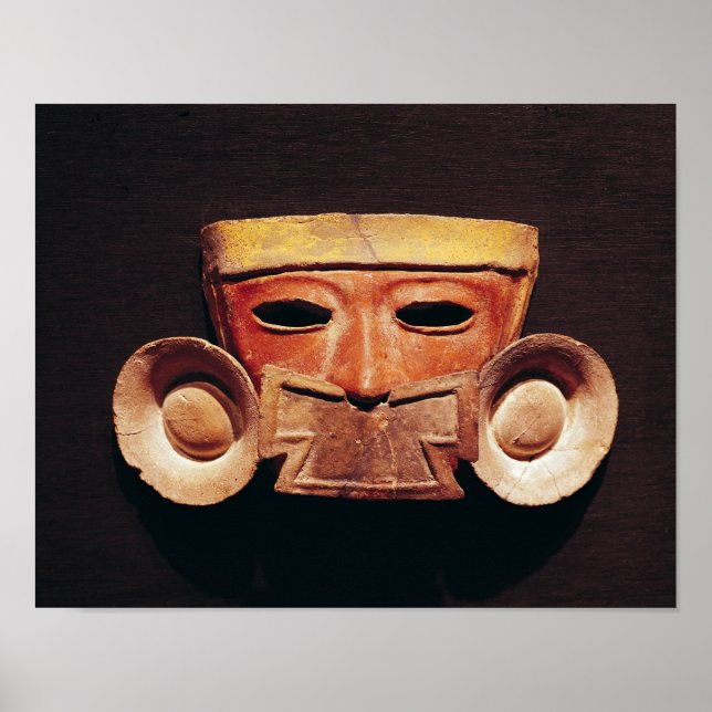 Poster Máscara humana de Teotihuacan (Frente)