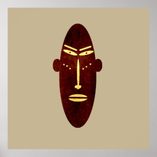 Poster máscara moderna abstrato