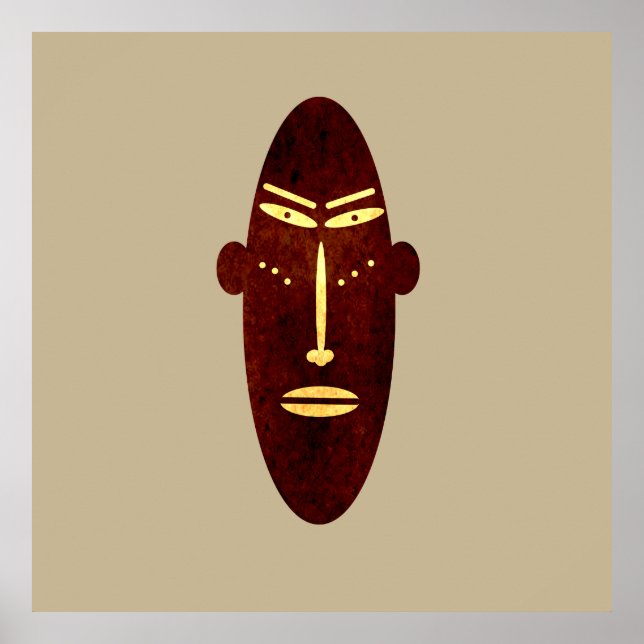 Poster máscara moderna abstrato (Frente)