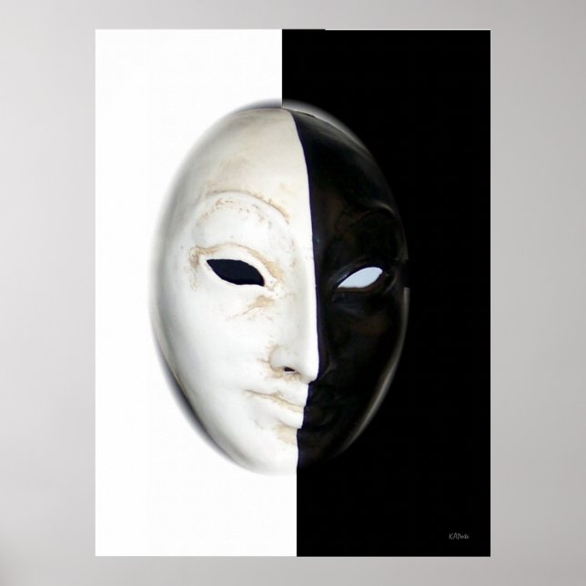Póster Máscara (preto e branco) (Frente)