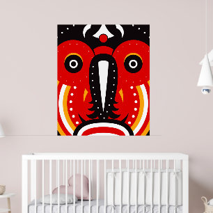 Poster Máscara Tribal do Teke