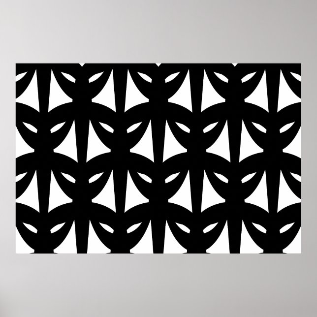 Poster Mascarada em preto e branco (Frente)