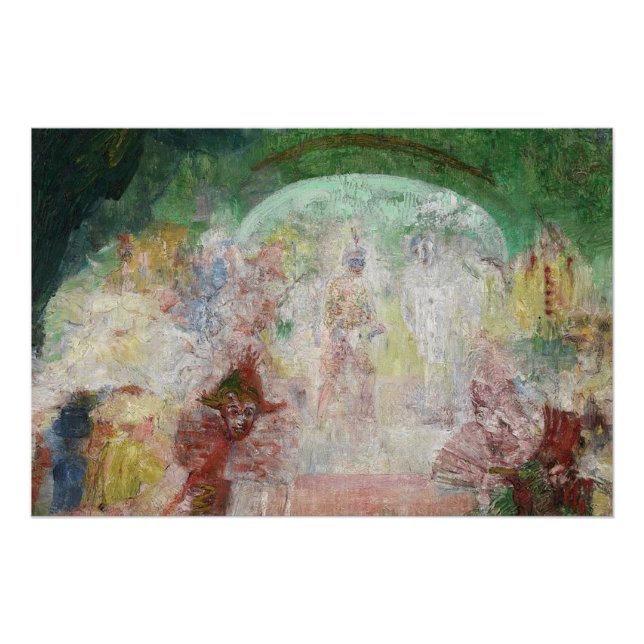 Póster Mascarada por James Ensor (1889) (Frente)