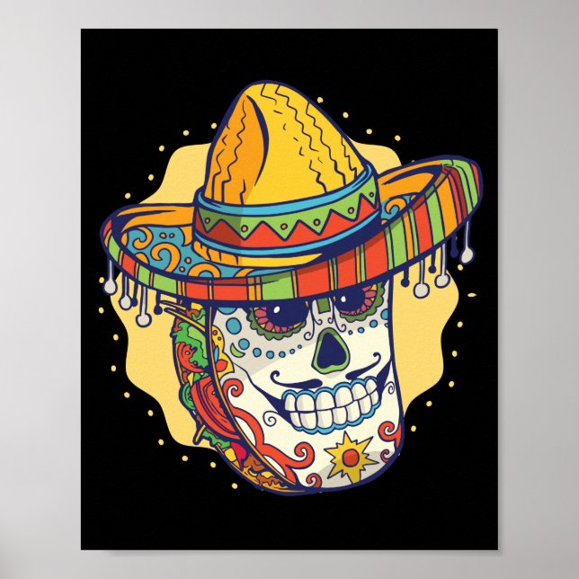 Poster Mascarado Taco Funny Mexicano (Frente)