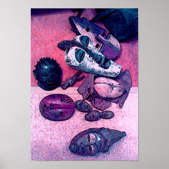 Póster Máscaras Africanas (Frente)