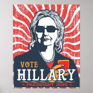 Póster Máscaras de Hillary