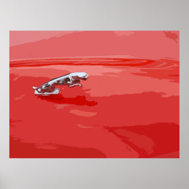 PÓSTER MASCOT DE BONNET CLÁSSICA JAGUAR (Frente)