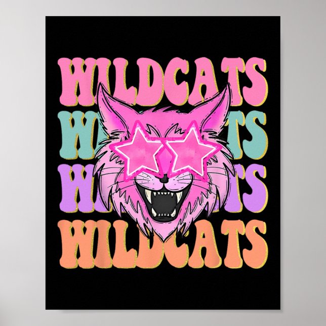 Poster Mascote da Escola Wildcats (Frente)