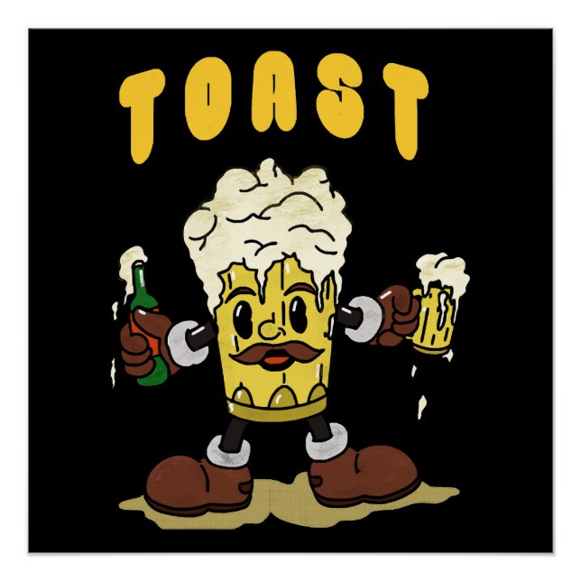 Póster Mascote da Torrada de Cerveja (Frente)
