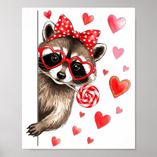 Poster Mascote de Dia dos Namorados de Guaxinim Feral Eng