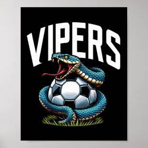 Poster Mascote de futebol Vipers para jogadores e jovens