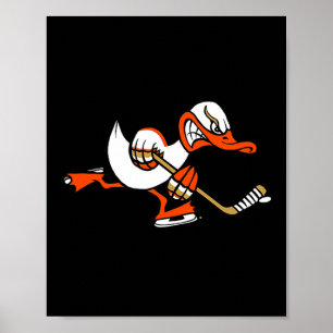 Poster Mascote de Pato de Desenho Animado Gráfico Fofo Jo
