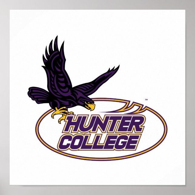 Poster Mascote do Hunter College Hawks (Frente)