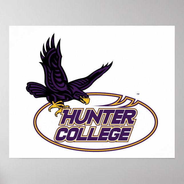 Poster Mascote do Hunter College Hawks (Frente)