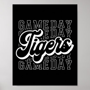 Poster Mascote Esportivo dos Tigres - Para Futebol de Equ