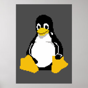 Poster Mascote Linux Linux Pinguim Tux Na Arte Em Pix