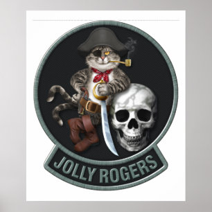 Póster Mascote Rogers alegre de F-14 Tomcat
