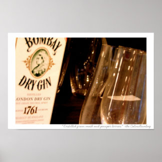 Poster Mash e bagas de zimbro destilados