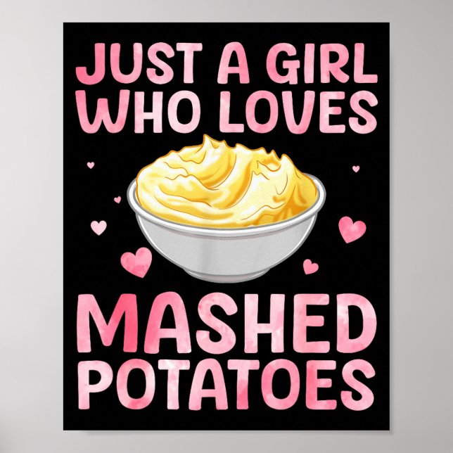 Poster Mashed Tato Art For Women Girls Thanksgiving Mashe (Frente)