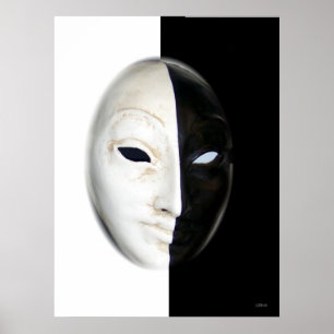 Póster Mask (black and white)