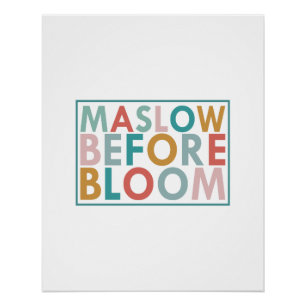 Póster Maslow Antes de Blooms, Escola Especial de Educaçã