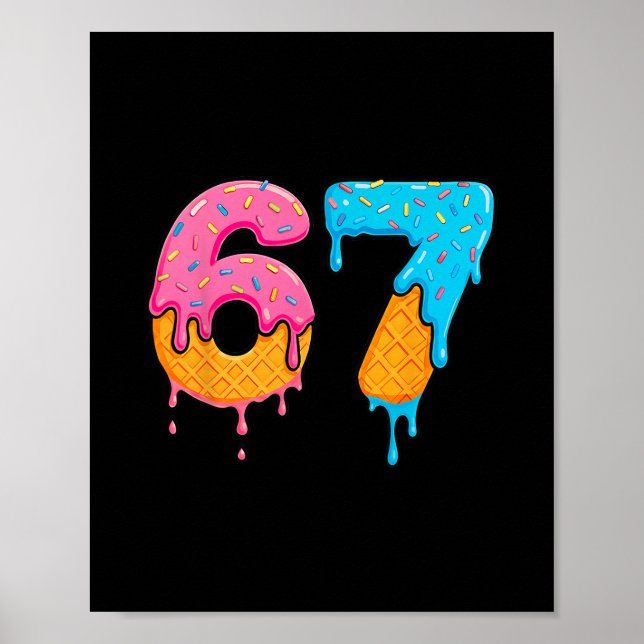 Poster Mason 67 Sorvete Gotejamento Meme Seis Sete (Frente)