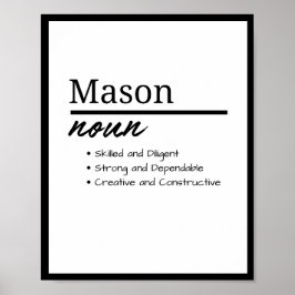 Poster Mason, Boy Personalization Name Definition