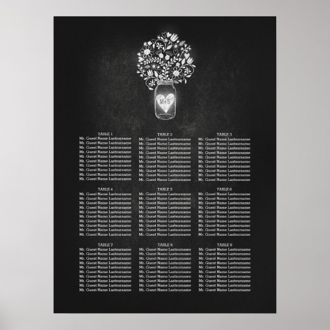 Póster Mason Jar Casamento Quadro (Frente)