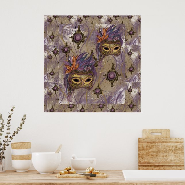 POSTER MASQUERADE VENICE  ARTE      (Cozinha)