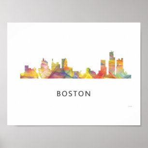 POSTER MASSA DE BOSTON. SKYLINE WB1-
