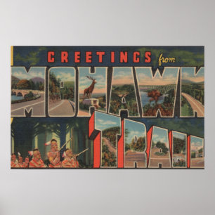 Póster Massachusetts - cumprimentos da fuga do Mohawk