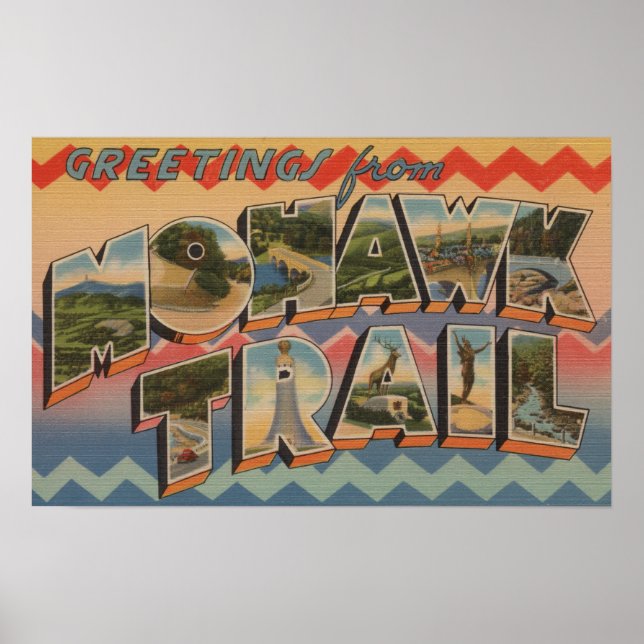 Poster Massachusetts - Saudações de Mohawk Trail 2 (Frente)