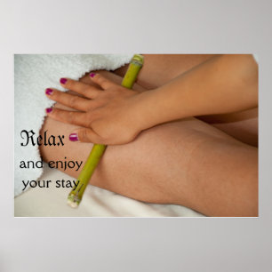 Póster Massagem de bambu