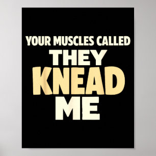 Poster Massagem engraçada humor músculos chamados de amas