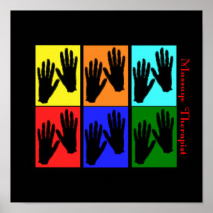 Póster Massagem Terapista Pop