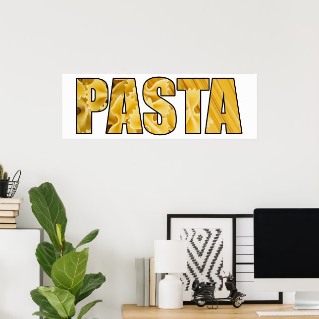 Poster Massas alimentícias (Escritório em casa)