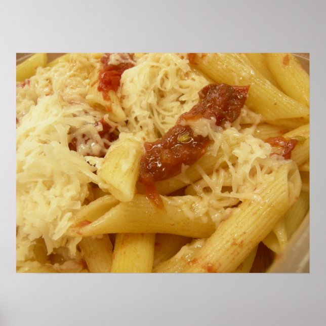 Poster Massas alimentícias, tomates e queijo (Frente)